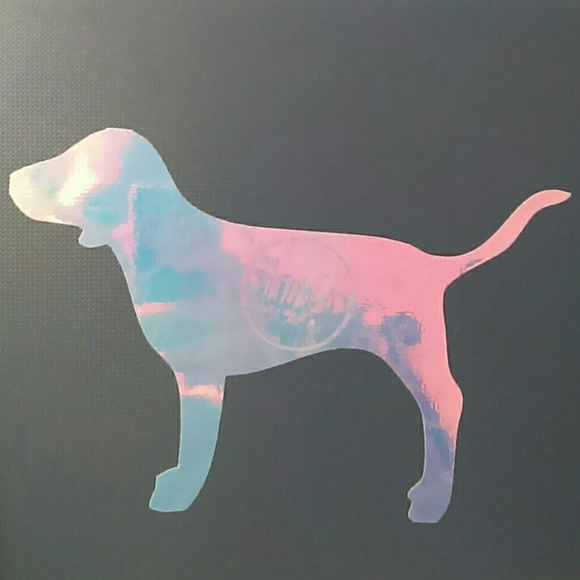 PINK Dog Holographic Sticker - Picture 2 of 2
